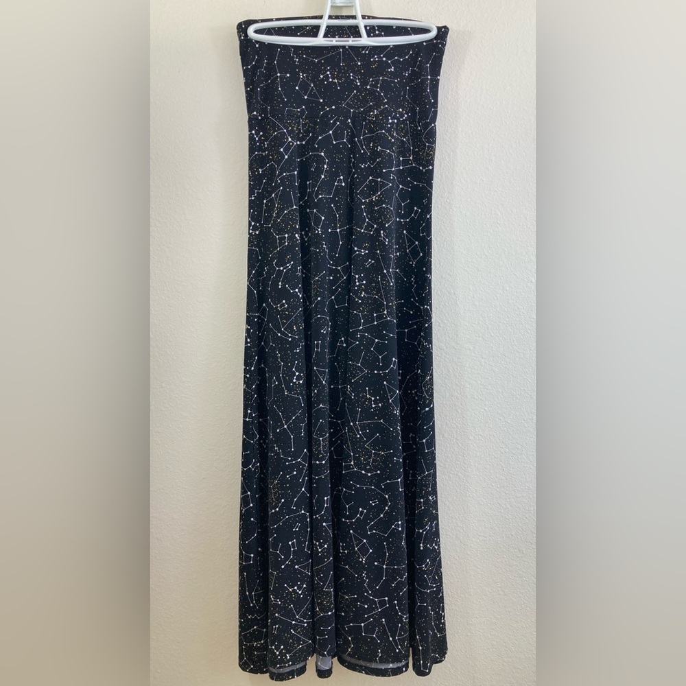 LuLaRoe Maxi Skirt Size XS Celestial Constellation Print Hard-to-Find